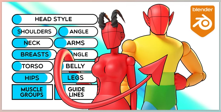 Blender - Download Adjustable Mannequin v1.3