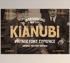 Download Kianubi - Vintage Font Typeface (Creative Market 291521052)