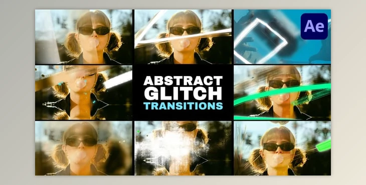 Download Abstract Grunge Glitch Seamless Transitions | After Effects (Videohive 58336165) - AE Project