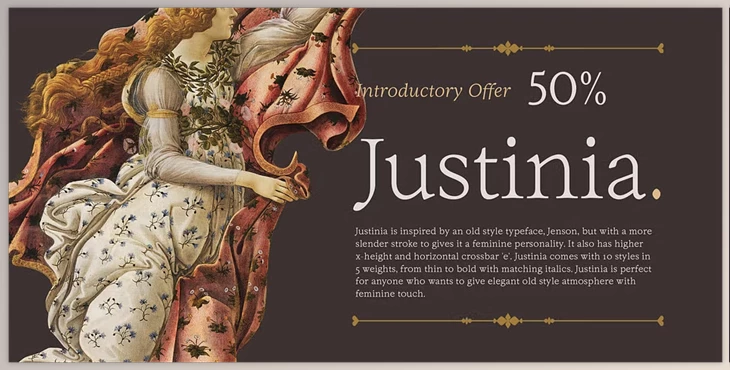 FontSpring - Download Justinia Font Family 10xOTF