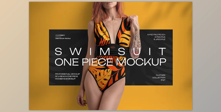 Download Mockup of a One Piece Women Swimsuit (Creative Market 291253888)