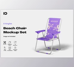 Download Beach Chair Mockup Set (CreativeMarket 290930310)