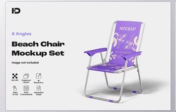 Download <span class='badge badge-warning'>Beach</span> Chair Mockup Set (CreativeMarket 290930310)