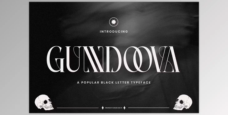 Download Gundoova - Blackletter Serif Font (Creative Market 291534628)