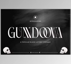 Download Gundoova - Blackletter Serif Font (Creative Market 291534628)