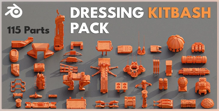 Blender - Download Sci-Fi Buildings: Modular Kitbash Pack