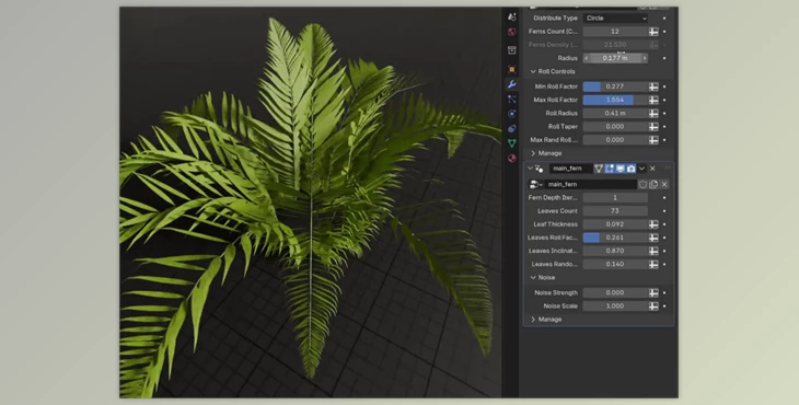 Gumroad - Download Procedural Fern - Plant (Blender Geometry-Nodes)