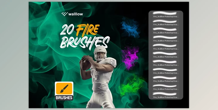 Download Fire and Smoke Photoshop Brushes (Creative Market 291402557)