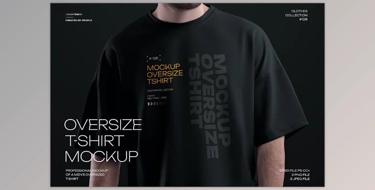 Download 3 Mockups Oversize T-shirt (Creative Market 291261161)