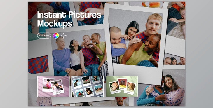 Download Polaroid Instant Picture Mockups (Creative Market 291348920)