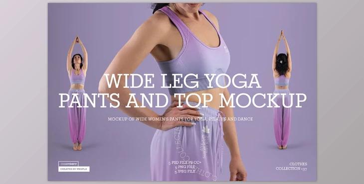 Download Mockup Wide Leg Pants and Top vol.02 (Creative Market 291507415)