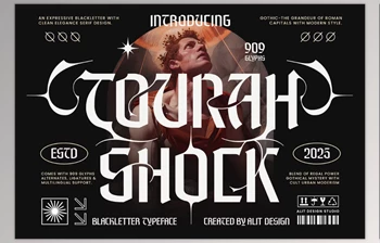 Download Tourah Shock <span class='badge badge-warning'>Typeface</span> (Creative Market 291537682)