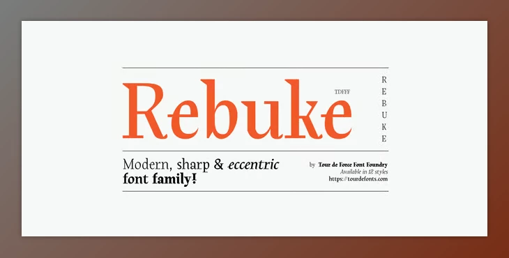 MyFonts - Download Rebuke Font Family 12xOTF