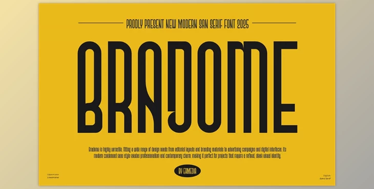 Download Bradome || Modern Tall Sans Serif (Creative Market 291560923)