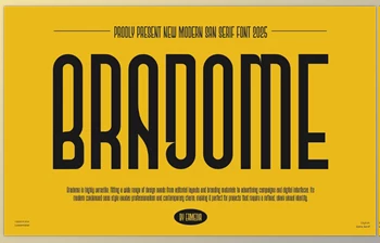 Download Bradome || <span class='badge badge-warning'>Modern</span> Tall Sans Serif (Creative Market 291560923)