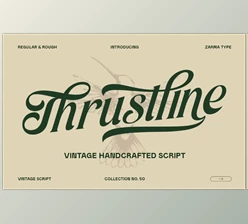 Download Thrustline - Vintage Script Font (Creative Market 291554704)