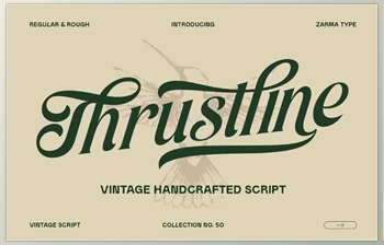 Download Thrustline - Vintage Script <span class='badge badge-warning'>Font</span> (Creative Market 291554704)