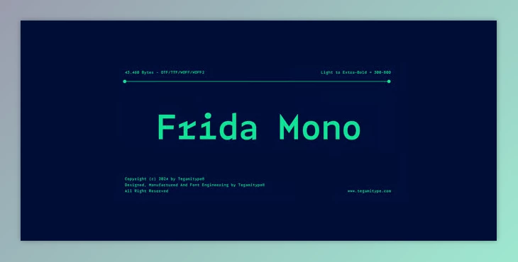 MyFonts - Download TG Frida Mono 6xOTF