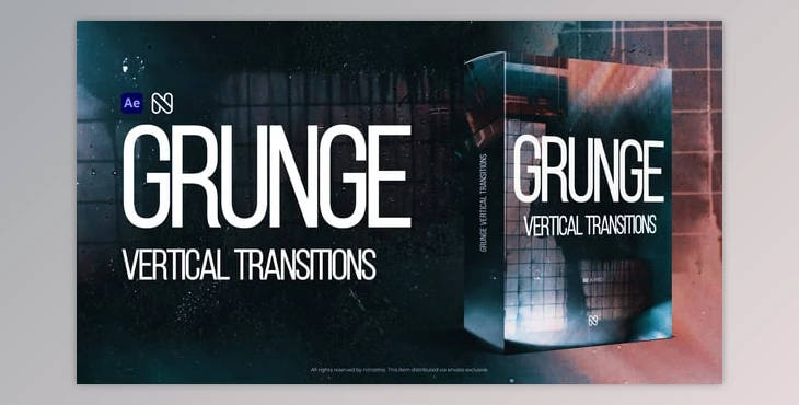 Download Vertical Grunge Transitions - TikTok, Reels, Shorts, Stories (Videohive 58642209) - AE Project
