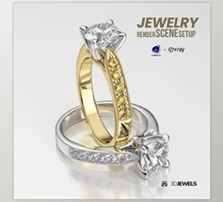 Artstation - Download Jewelry 3D Rendering Scene Setup for Cinema 4D with V-ray 5