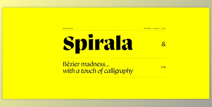 MyFonts - Download Spirala Display Font Family 8xOTF