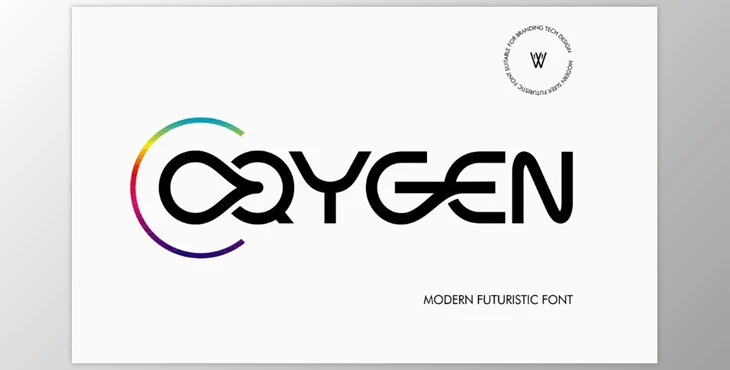 Download Oqygen - Futuristic Font Logo Brand (Creative Market 291584459)