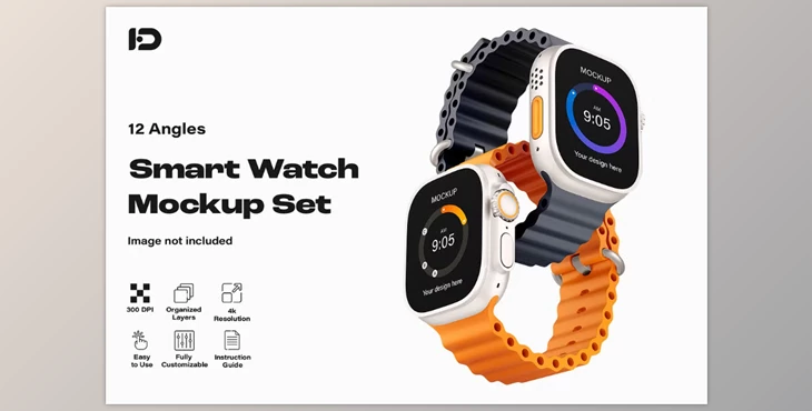 Download Apple Watch Ultra Mockup Set (Creative Market 92035859)