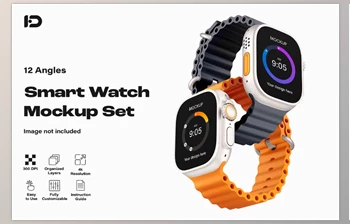 Download Apple Watch Ultra <span class='badge badge-warning'>Mockup</span> <span class='badge badge-warning'>Set</span> (Creative Market 92035859)