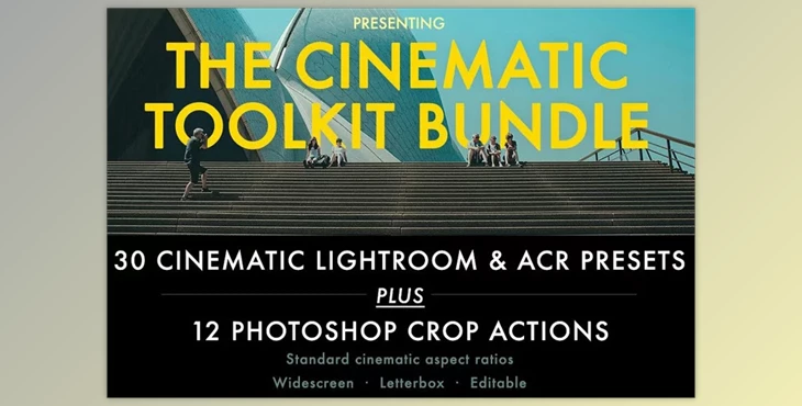 DesignBundles - Download Cinematic Aspect Ratio PS Action & Lightroom Presets
