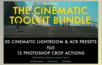DesignBundles - Download Cinematic Aspect Ratio PS Action & <span class='badge badge-warning'>Lightroom</span> <span class='badge badge-warning'>Presets</span>
