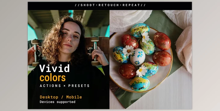 Download Vivid Colors - Actions and Presets (Creative Market 291389532)