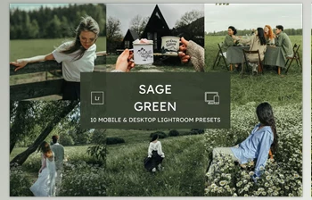 Download 10 <span class='badge badge-warning'>Sage</span> Green Lightroom Presets (Creative Market 287911440)