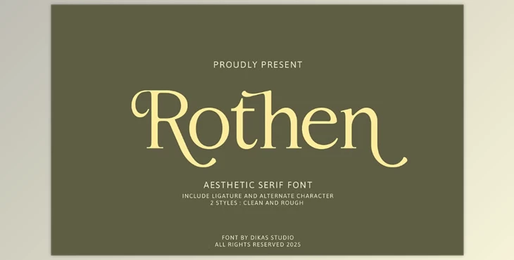 Download Rothen Aesthetic Serif Font (Creative Market 291605348)