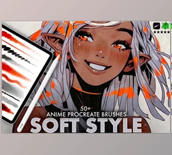 Gumroad - Download Anime Soft Style Procreate Brushes