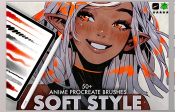 Gumroad - Download Anime Soft <span class='badge badge-warning'>Style</span> Procreate Brushes