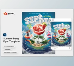 Download Summer Party Flyer Template (Creative Market 291366894)