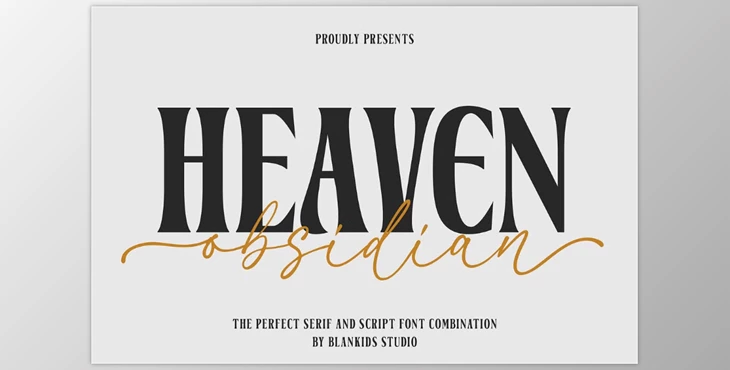 Download Heaven Obsidian a Perfect font Duo (Creative Market 291620682)