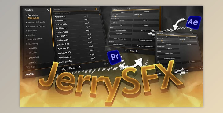 JryMedia - Download JerrySFX v1.0.1 for After Effects and Premiere Pro