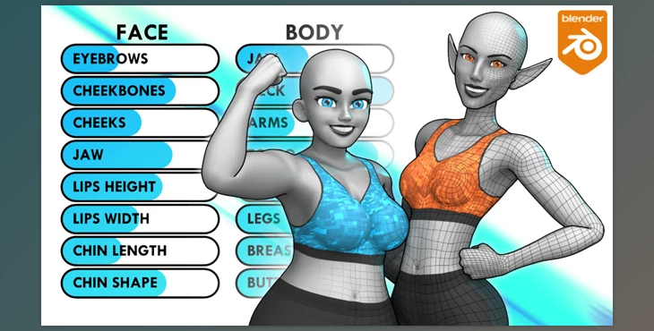 Gumroad - Download Customisable Female Basemesh v2.0
