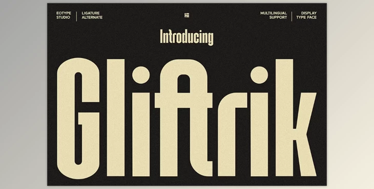 Download Gliftrik - Condensed San Serif (Creative Market 291605732)