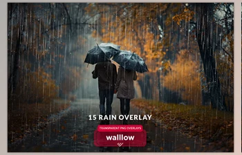 Download <span class='badge badge-warning'>Rain</span> png Transparent photo overlays (Creative Market 280397716)
