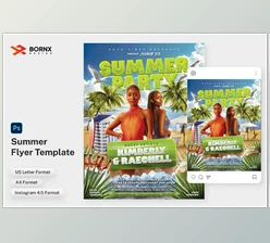 Download Summer Party Flyer Template (Creative Market 291455002)