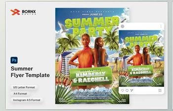 Download <span class='badge badge-warning'>Summer</span> Party Flyer Template (Creative Market 291455002)