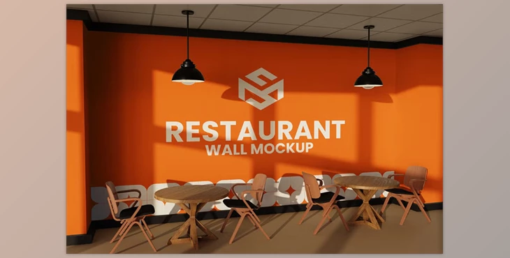 Download Restaurant Wall Mockup (Creative Market 291553064)