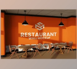 Download Restaurant Wall Mockup (Creative Market 291553064)