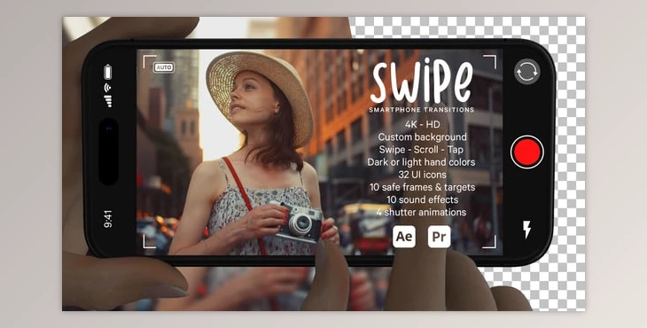 Download Smartphone Swipe Transitions | AE & Premiere Pro Template (Videohive 58978427) - AE Project
