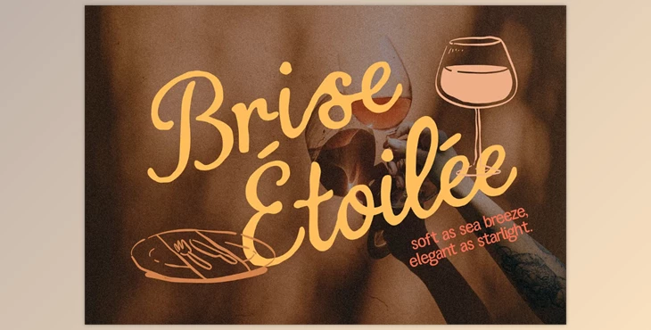 Download Brise Etoilee Elegant Script Font (Creative Market 291653563)