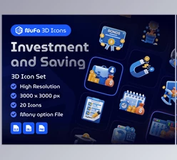 ui8 - Download Investment and Saving 3D icon set