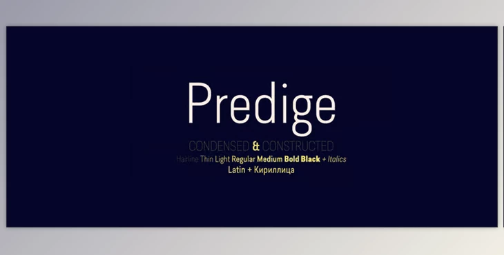 MyFonts - Download Predige - Condensed & Constructed Font Family 14xOTF
