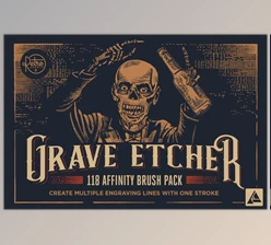 RetroSupply - Download Grave Etcher | Engraving Brushes for Affinity Designer